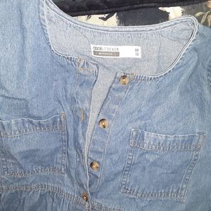 Denim maternity dress